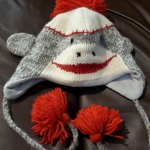 Delux Sock Monkey Knit Winter Hat